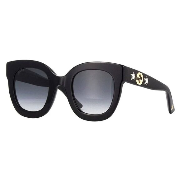 NEW GUCCI GG0208S 001 WOMEN BLACK CAT EYE SUNGLASSES main image 5